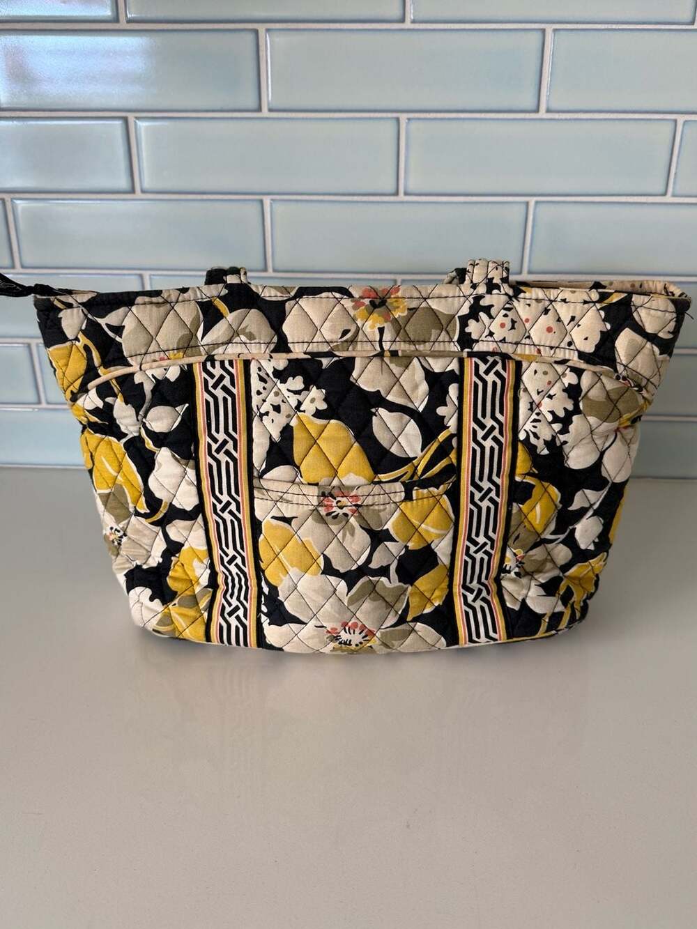 Vera Bradley Quilted Dogwood Pattern Tote Bag